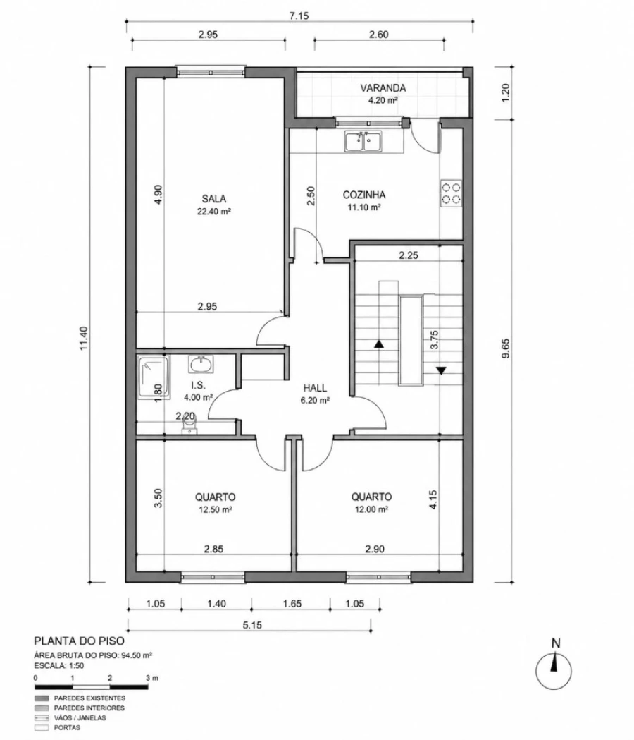 Apartamento T2 para Venda em Venteira Planta 1