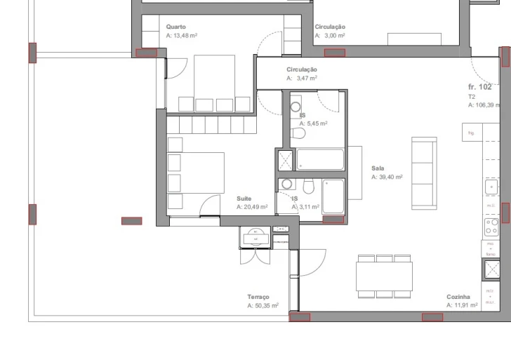 Apartamento T1 para Venda em Camarate, Unhos e Apelação Planta 2