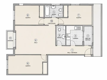 Apartamento T3 para Venda em Santo Antonio