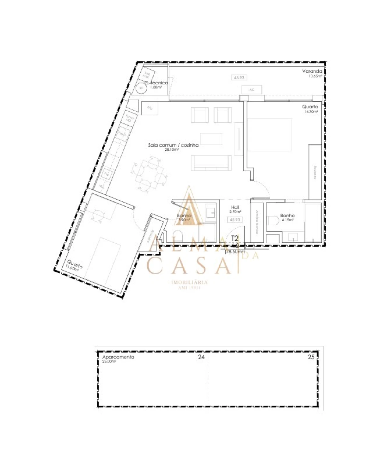Apartamento T2 para Venda em Gulpilhares e Valadares Foto 14