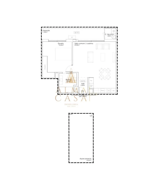 Apartamento T1 para Venda em Gulpilhares e Valadares