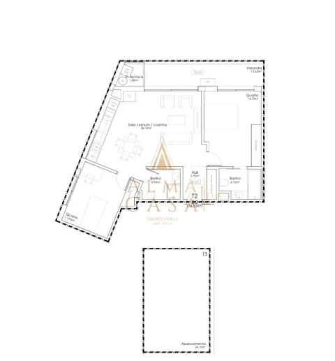 Apartamento T2 para Venda em Gulpilhares e Valadares
