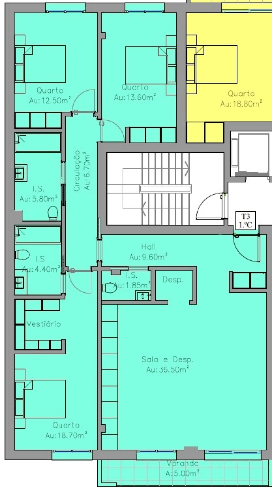 Apartamento T3 para Venda em Ericeira Planta 1
