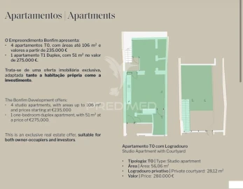 Apartamento T1 para Venda em Bonfim