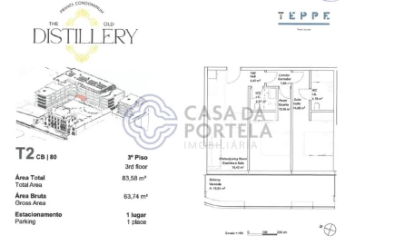 Apartamento T2 para Venda em Mafamude e Vilar do Paraíso