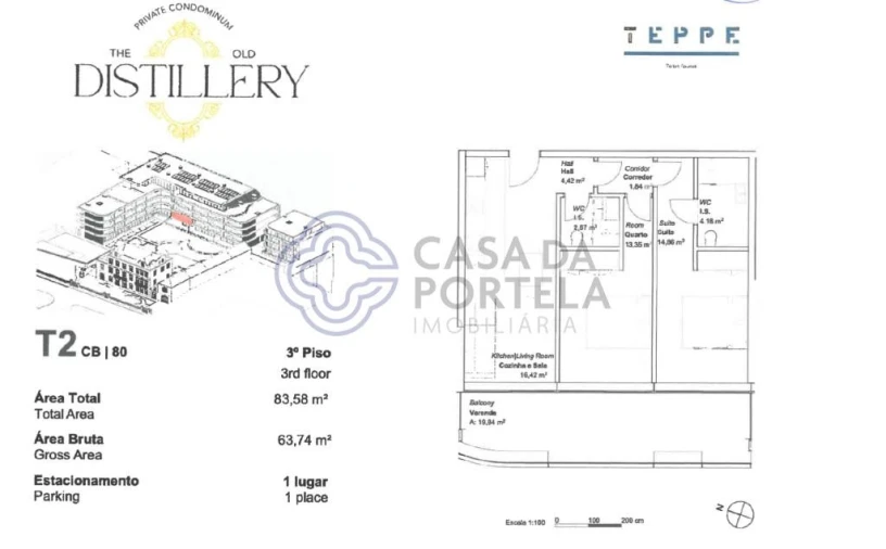 Apartamento T2 para Venda em Mafamude e Vilar do Paraíso Foto 23