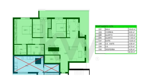 Apartamento T3 para Venda em Peniche