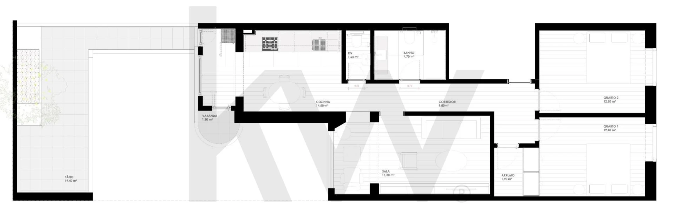 Apartamento T2 para Venda em Ajuda Foto 33