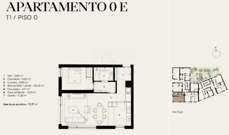 Apartamento T1 para Venda em Alcantara