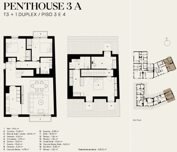 Apartamento T3 para Venda em Alcantara Planta 1