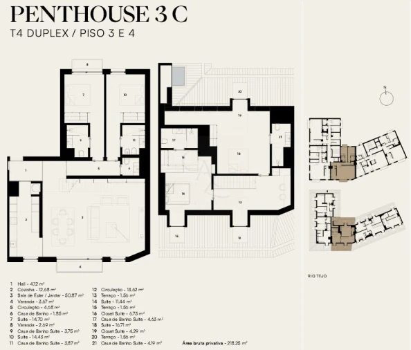 Apartamento T4 para Venda em Alcantara Planta 1