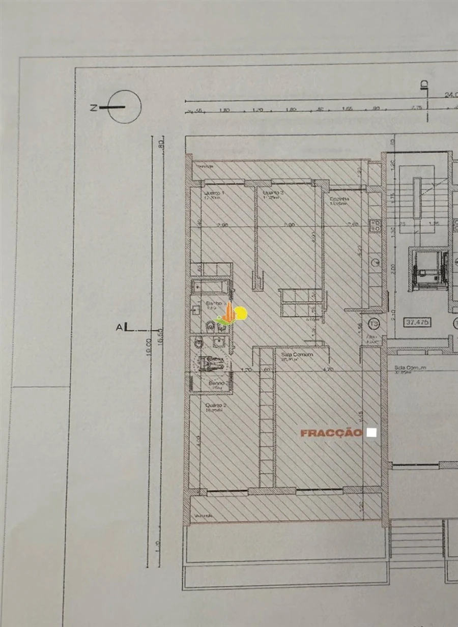 Apartamento T3 para Venda em Tavarede Planta 1