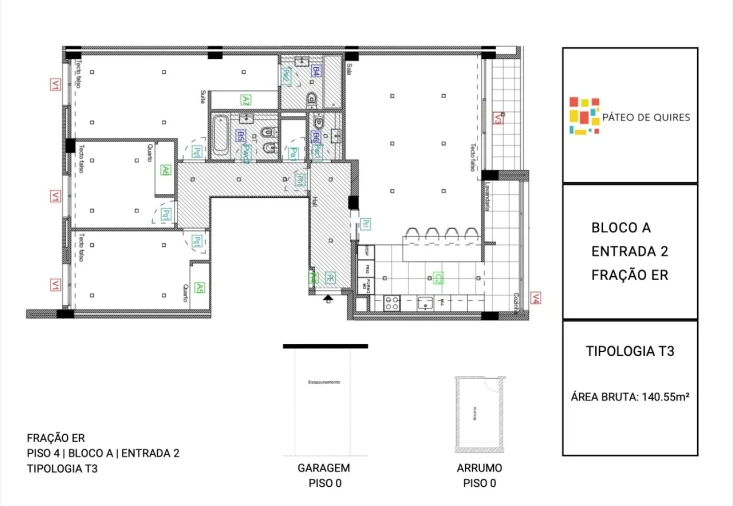 Apartamento T3 para Venda em Vila Nova da Telha Planta 1