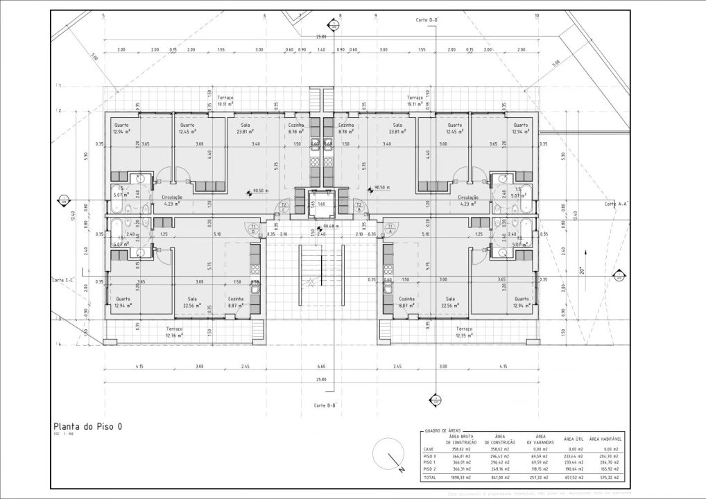 Apartamento T3 para Venda em Porches Planta 2