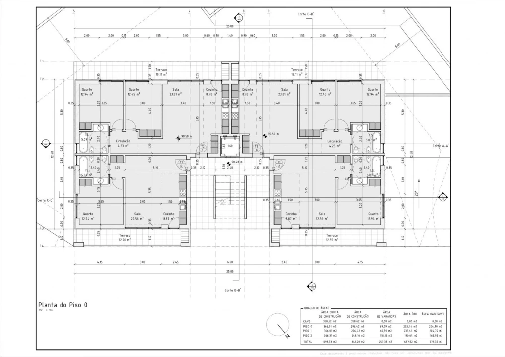 Apartamento T1 para Venda em Porches Planta 2