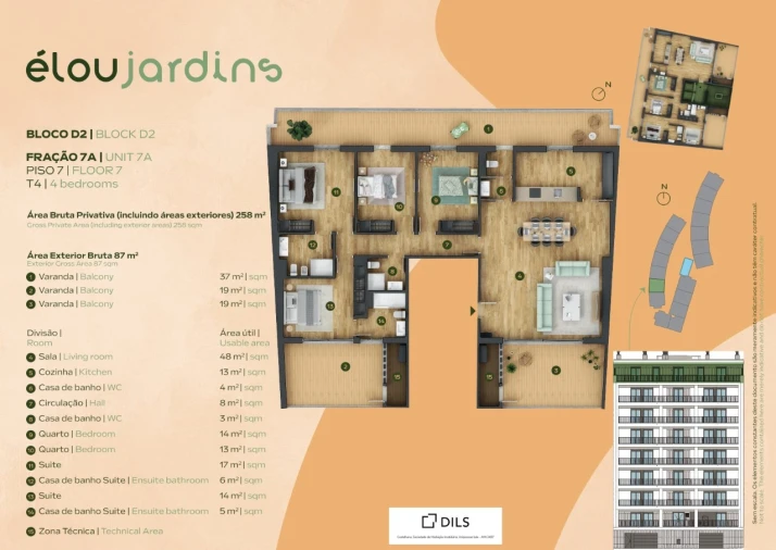 Apartamento T4 para Venda em Santo António dos Cavaleiros e Frielas Planta 1