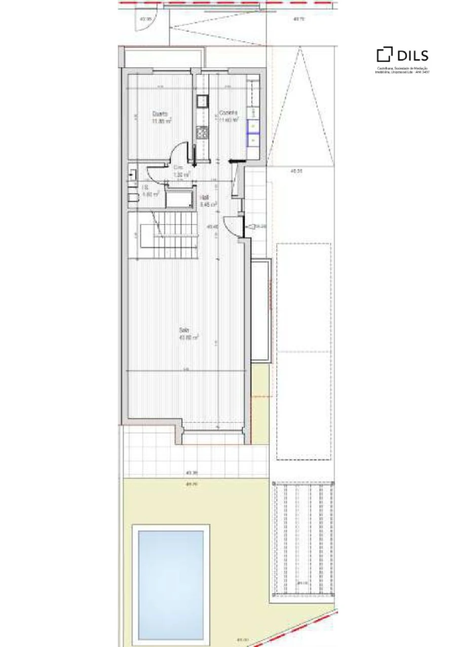 Moradia T3 para Venda em Carcavelos e Parede Planta 1