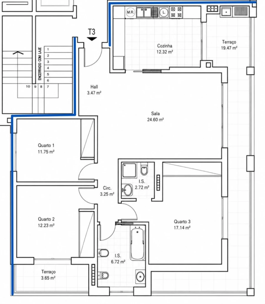 Apartamento T3 para Venda em Seixal, Arrentela e Aldeia de Paio Pires Planta 1