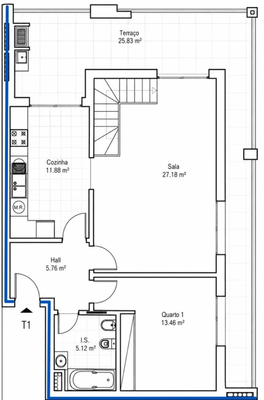 Apartamento T1 para Venda em Seixal, Arrentela e Aldeia de Paio Pires Planta 1