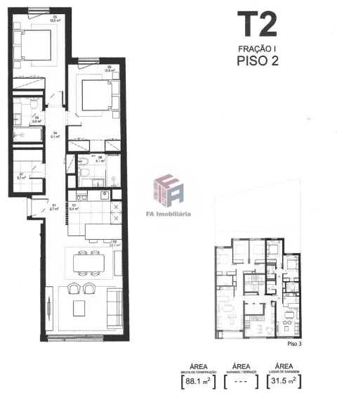 Apartamento T2 para Venda em Matosinhos e Leça da Palmeira