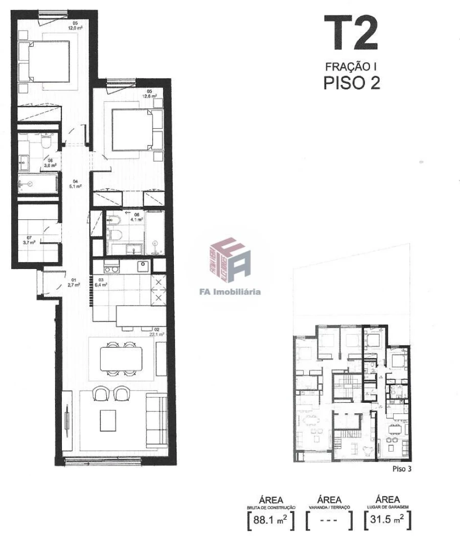 Apartamento T2 para Venda em Matosinhos e Leça da Palmeira Foto 6