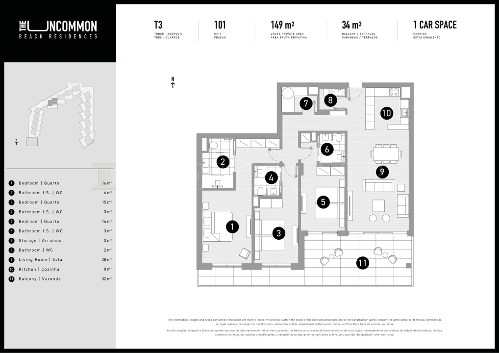 Apartamento T3 para Venda em Quarteira Foto 28