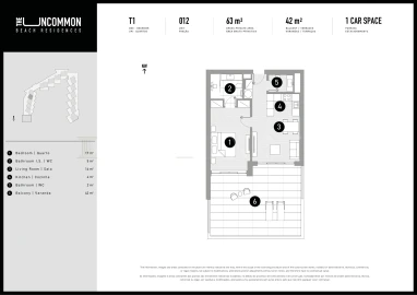 Apartamento T1 para Venda em Quarteira