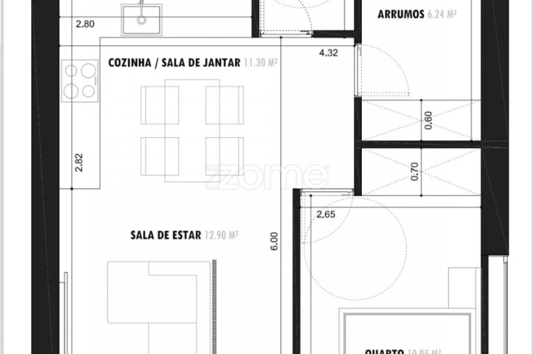 Apartamento T2 para Venda em Pombeiro de Ribavizela Foto 2
