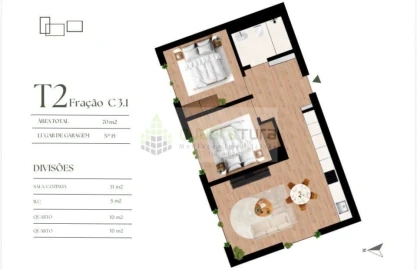Apartamento T2 para Venda em Campanhã