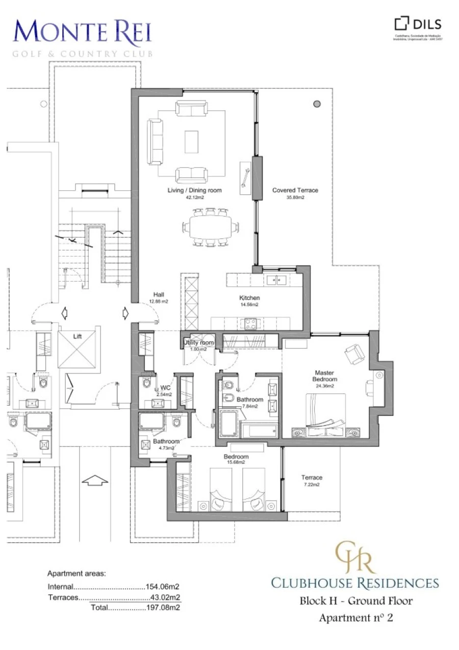Apartamento T2 para Venda em Vila Nova de Cacela Planta 1