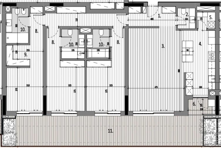 Apartamento T3 para Venda em Canidelo Planta 1