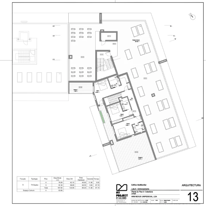 Apartamento T4 para Venda em Nossa Sra de Fatima Planta 2