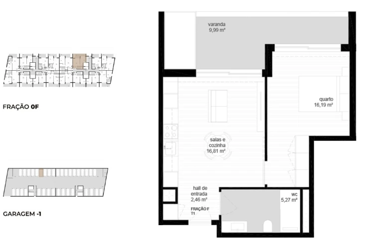 Apartamento T1 para Venda em Vila Nova de Cerveira e Lovelhe Planta 1