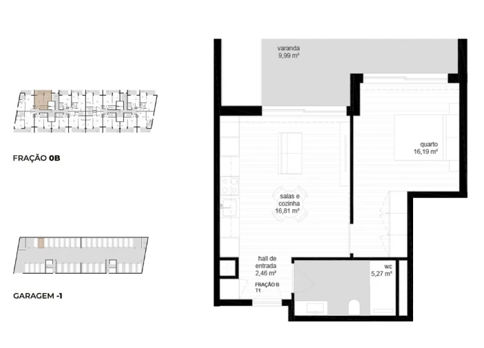 Apartamento T1 para Venda em Vila Nova de Cerveira e Lovelhe Planta 1