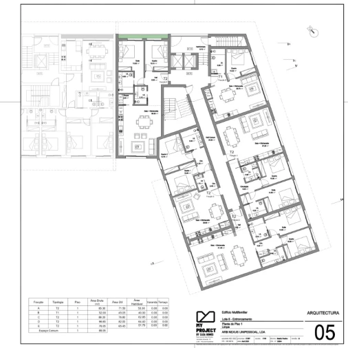 Apartamento T2 para Venda em Nossa Sra de Fatima Planta 1