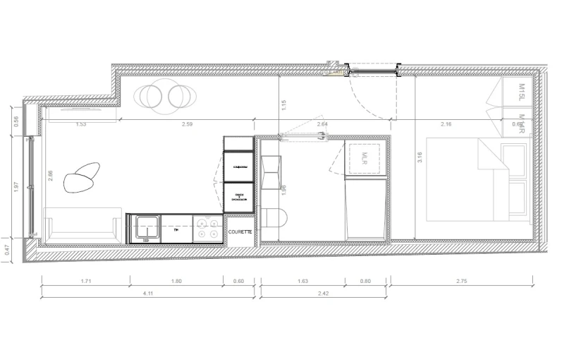 Apartamento T0 para Venda em Matosinhos e Leça da Palmeira Planta 1