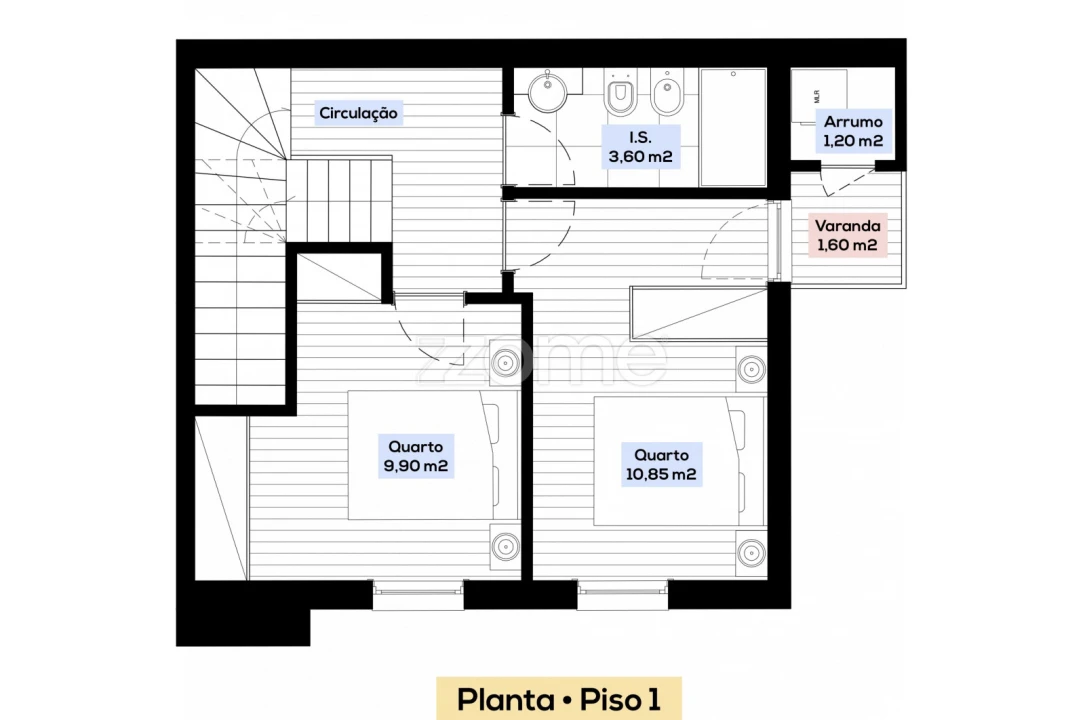 Moradia T3 para Venda em Bonfim Planta 2