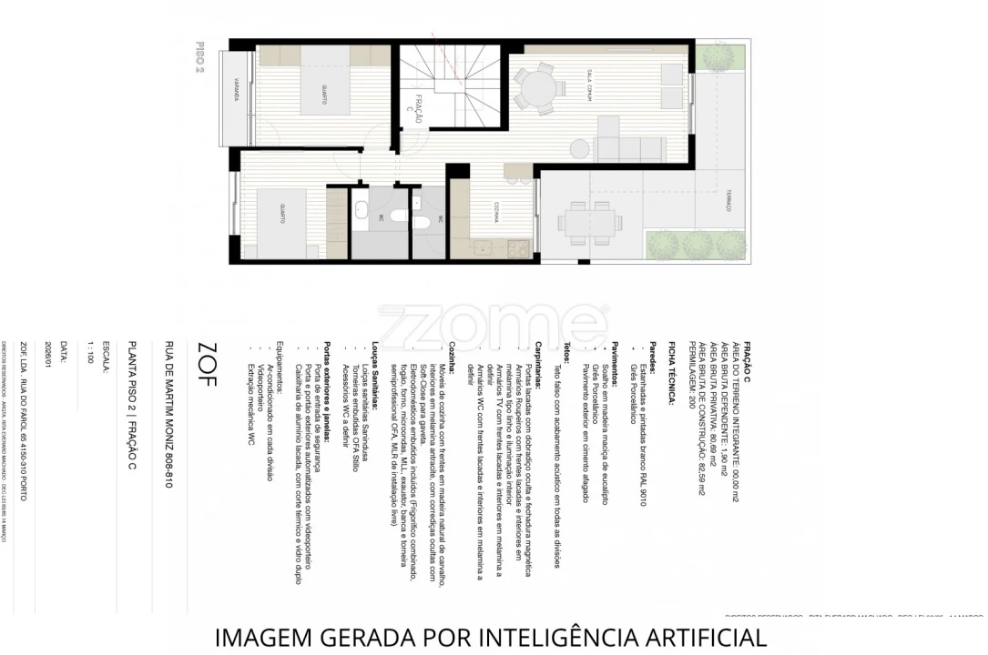 Apartamento T2 para Venda em Aldoar, Foz do Douro e Nevogilde Foto 4