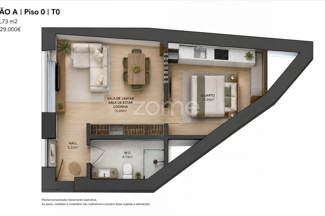 Apartamento T1 para Venda em Santa Marinha e São Pedro da Afurada Foto 4