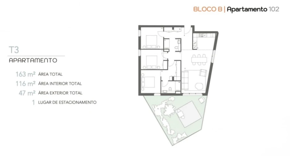 Apartamento T3 para Venda em Ramalde Planta 1