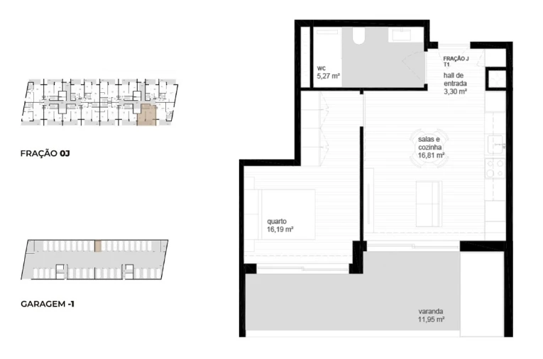 Apartamento T1 para Venda em Vila Nova de Cerveira e Lovelhe Planta 1
