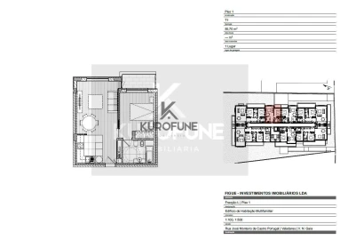 Apartamento T1 para Venda em Gulpilhares e Valadares