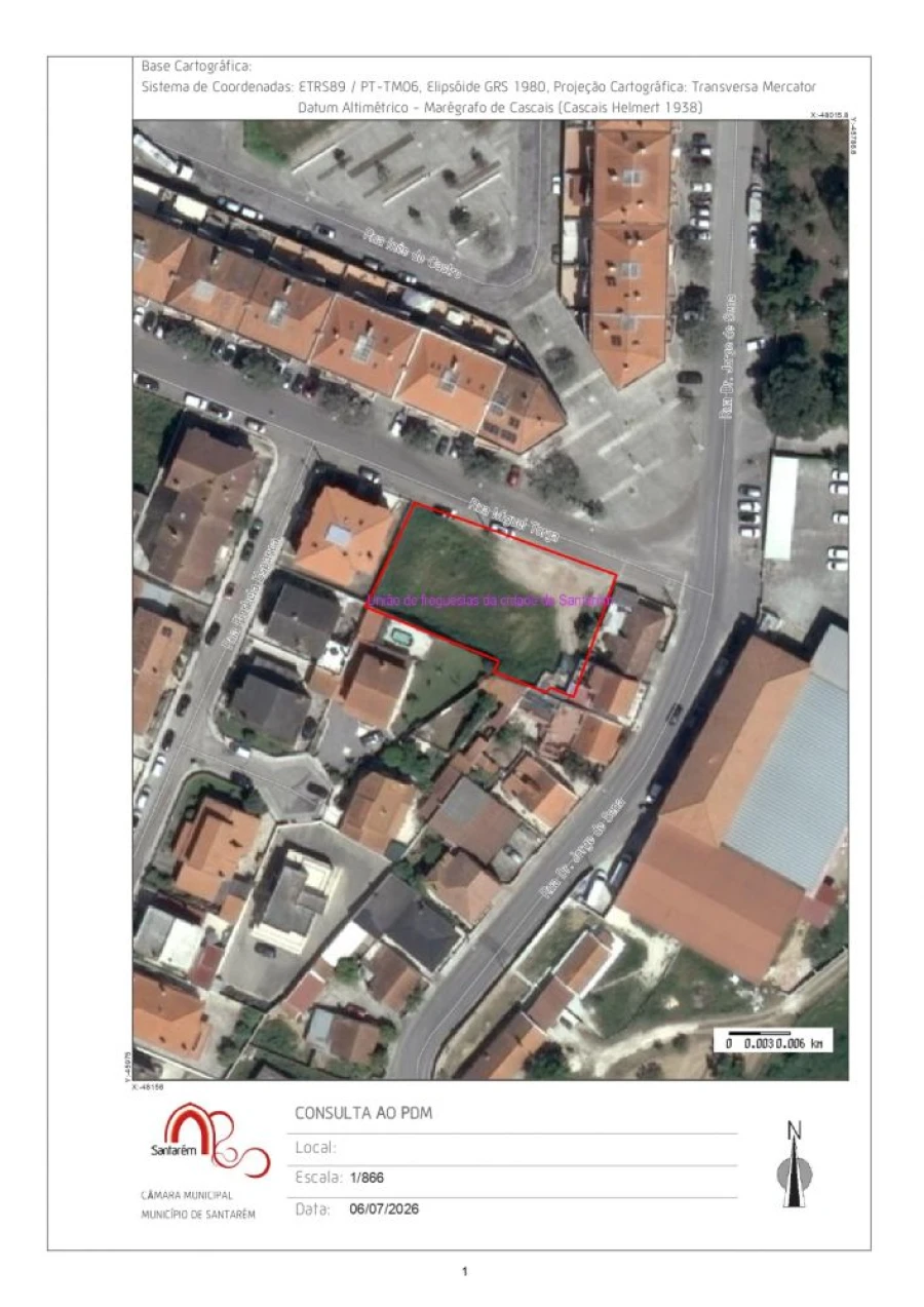 Terreno para Venda em Marvila, Ribeira Santarém, São Salvador, São Nicolau Planta 1