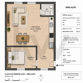 Apartamento T2 para Venda em São Vicente