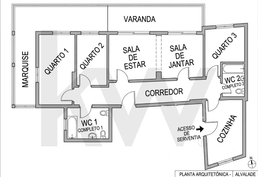 Apartamento T3 para Arrendamento em Alvalade Foto 33