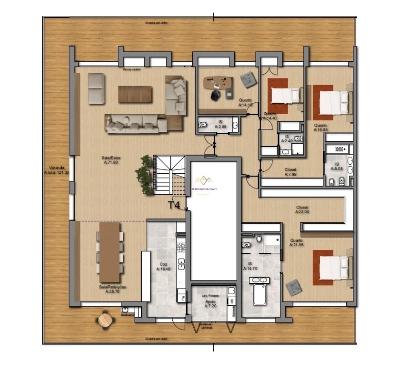 Apartamento T5 para Venda em Montijo e Afonsoeiro Planta 2