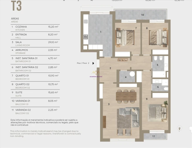 Apartamento T3 para Venda em Montijo e Afonsoeiro Foto 23