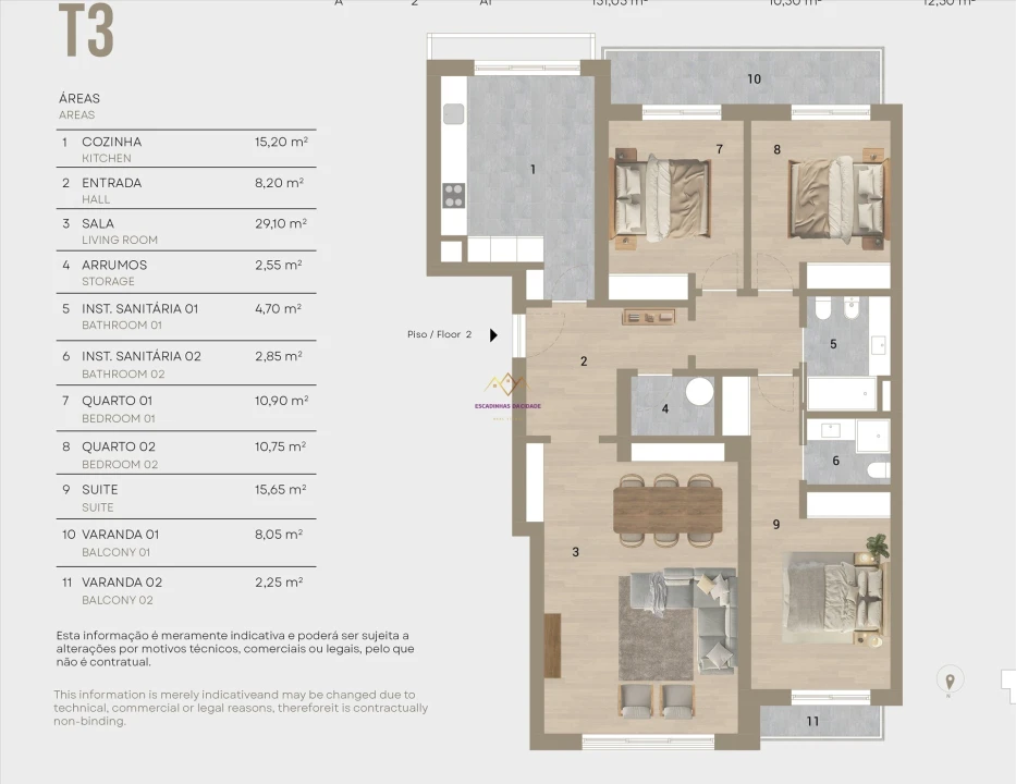 Apartamento T3 para Venda em Montijo e Afonsoeiro Foto 23