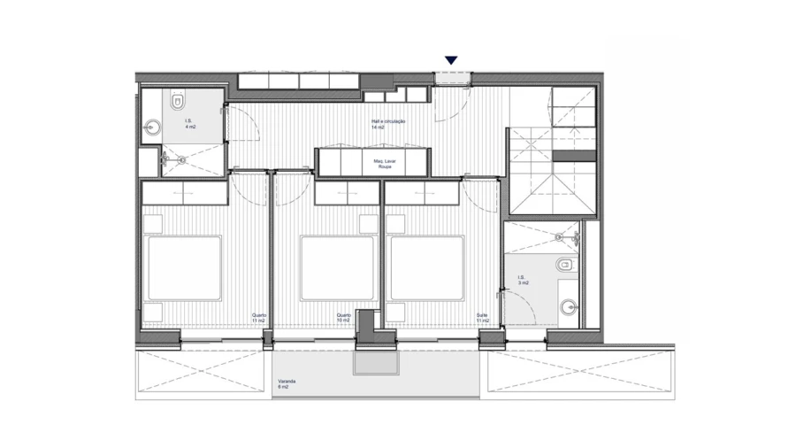 Apartamento T3 para Venda em Matosinhos e Leça da Palmeira Planta 1