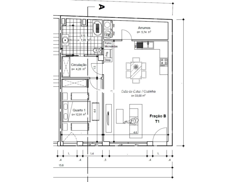 Apartamento T1 para Venda em Nossa Senhora da Piedade Foto 9